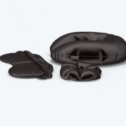 Set of Black Silk Pillow
